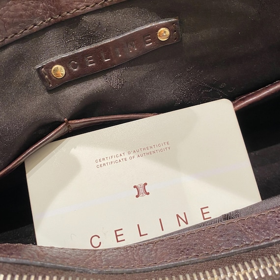Vintage Celine Maroon Handbag Etsy UK