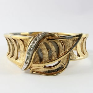 Vintage Klemm-Armreif mit Secret Watch mit Cut-Outs