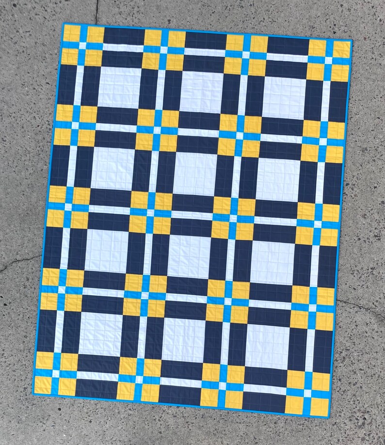 DIGITAL: Classic Plaid Quilt PDF Pattern, Modern Plaid Quilt Pattern, Beginner Quilt Pattern, Plaid Quilt Pattern for Beginners image 9