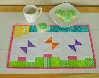 Dash into Spring Placemat, Handmade Placemat, Table Topper, Wall Hanging, Kitchen Decor, Kitchen Housewarming Gift, Handcrafted Kitchen Gift