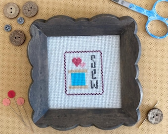 Love to Sew Cross Stitch PDF Pattern, Cute Sewist Cross Stitch PDF Pattern, Quilting Cross Stitch PDF Pattern, Sewing Room Dècor