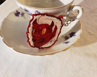 Oni Mask Red Keychain