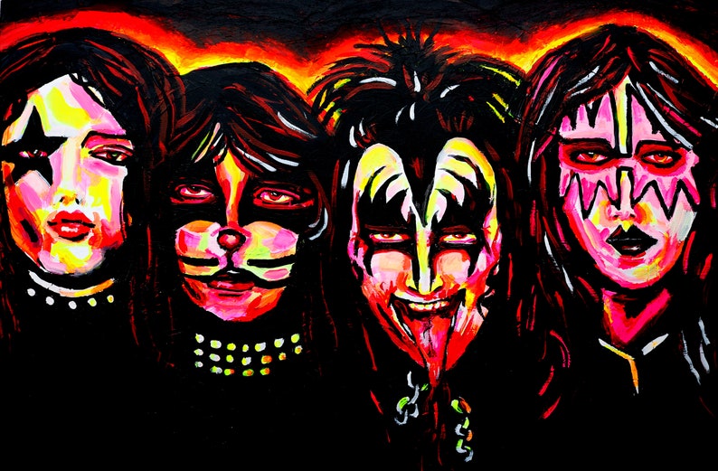 Kiss Art Print Etsy