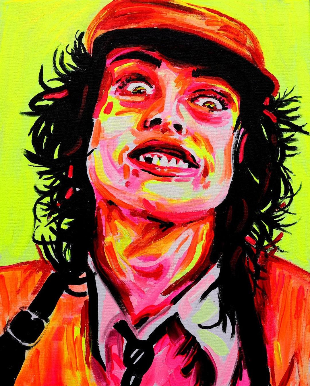 Angus Young - AC/DC - Art Print - Etsy