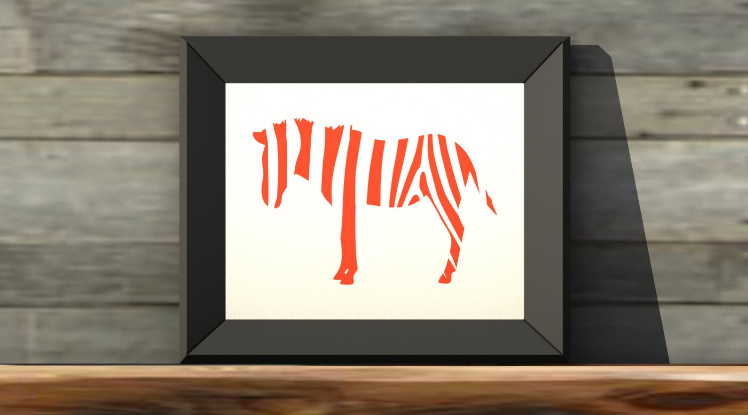 Zebra TANGERINE 24x36 Printable Wall Art Etsy