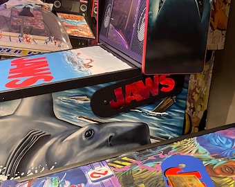 Magnetic hinge artwork for Stern Jaws pinball
