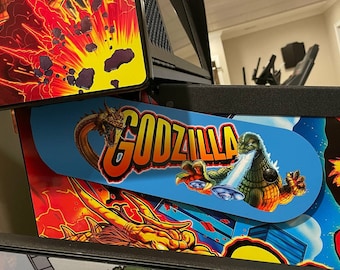 Magnetic hinge artwork for Stern Godzilla pinball