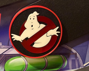 set of magnetic hinge covers/logos for inspired by Stern Ghostbusters pinball
