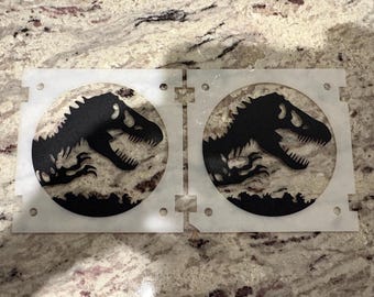 Speaker inserts inspired by Sterns Jurassic Park pinball for 5" speaker lights