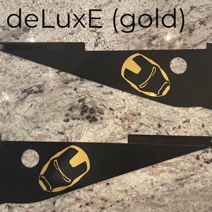 Stern Iron Man inspired button wear protectors/armor