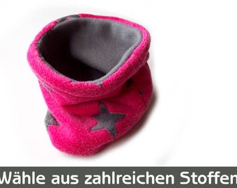 Hundeloop, Hundeschal, Hundehalsband, Loop für Hunde, Schal für Hunde, Hundeloop pink grau Sterne, Fleece, Hunde Loop, Hunde Schlauchschal