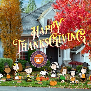 Thanksgiving Characters Decoration: Waterproof PVC, Indoor/Outdoor