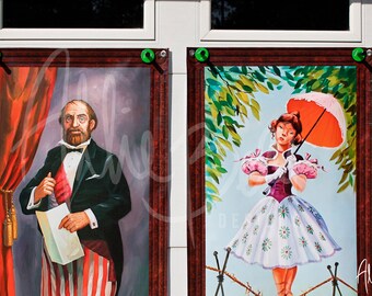 Haunted Mansion Stretching Portrait Banners: Halloween Indoor/Outdoor Decor (Set of 4)