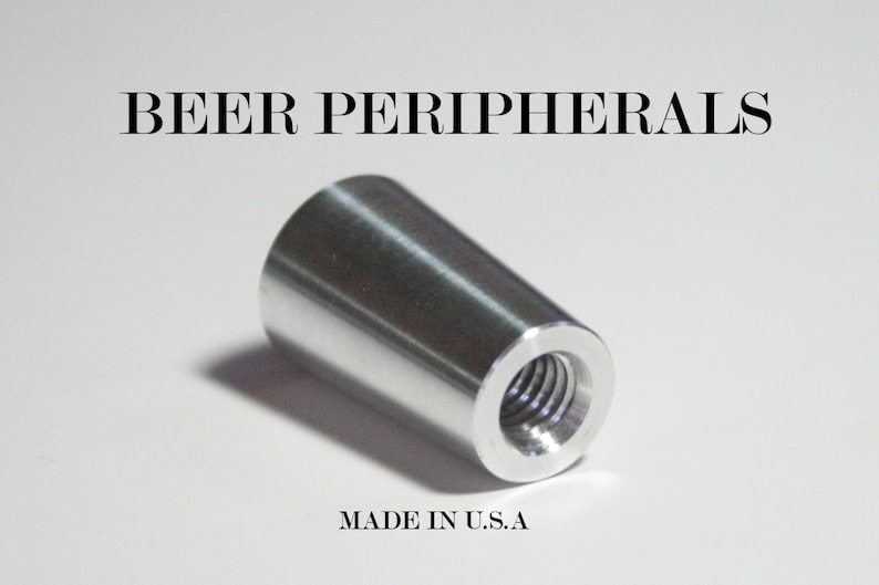 10 Pack Tapered Beer Tap Handle Ferrule Chrome Aluminum 5/16'18 and 3/