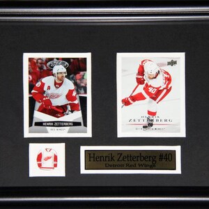 Cadre de collection pour hockey sur 2 cartes des Red Wings de Detroit Henrik Zetterberg