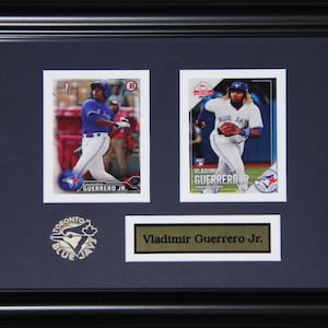 Cadre pour 2 cartes souvenirs des Blue Jays de Toronto, Vladimir Guerrero Jr.