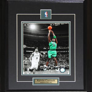 Kevin Garnett Boston Celtics 8 x 10 cadre de collection pour souvenirs de basketball