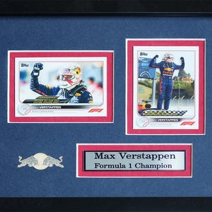 Max Verstappen F1 Formule 1 Racing 2 cartes souvenirs de sport cadre de collection