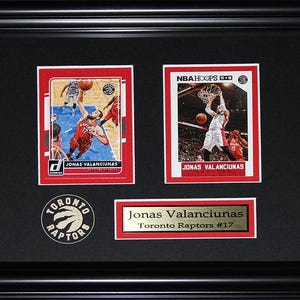Cadre de collection Jonas Valanciunas Toronto Raptors, 2 cartes de basket-ball