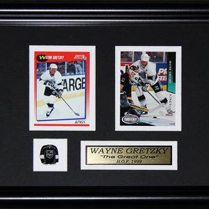 Cadre de collection pour 2 cartes de collection Wayne Gretzky Kings de Los Angeles hockey hockey