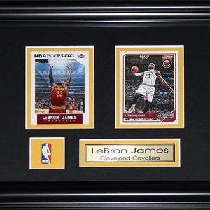 Cadre collector pour basket-ball Lebron James Cleveland Cavaliers, 2 cartes