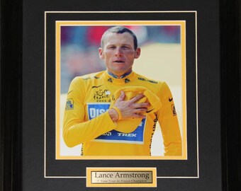 Lance Armstrong Tour de France Cycling 8x10 Sports Collector Frame