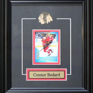 Cadre pour cartes de collection Rookie Blackhawks de Chicago Connor Bedard