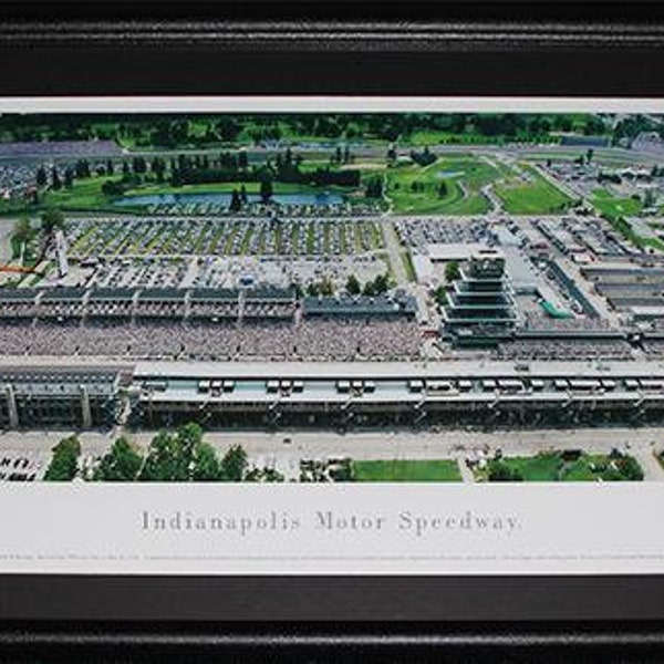 Indianapolis Motors Speedway NASCAR racing Panorama Memorabilia Collector Frame