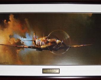 Cadre pour impression Supermarine Spitfire Vickers par Barrie Clark Fine Art Militaria