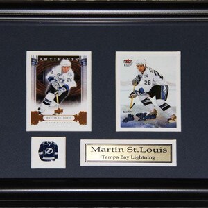 Cadre de collection Lightning de Tampa Bay, 2 cartes de hockey de Martin St. Louis