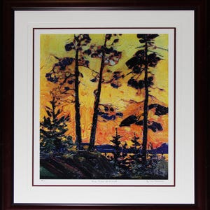 Pine Trees At Sunset Summer 1915 Canadian Art By Tom Thomson Group of Seven