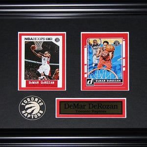 Cadre de collection de 2 cartes de basket-ball DeMar DeRozan Raptors de Toronto
