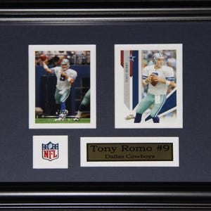 Cadre de collection pour 2 cartes Tony Romo Dallas Cowboys sur le football