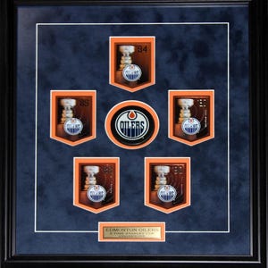 Cadre de collection de cartes Panini des Oilers d'Edmonton pour la coupe Stanley