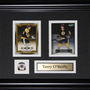 Terry O'Reilly Boston Bruins de collection, 2 cartes, souvenirs de hockey, cadre de collection