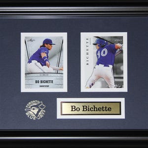 Cadre de collection pour 2 cartes de baseball des Blue Jays de Toronto, Bo Bichette