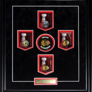 Cadre de collectionneur de cartes de hockey Panini de la coupe Stanley des Blackhawks de Chicago