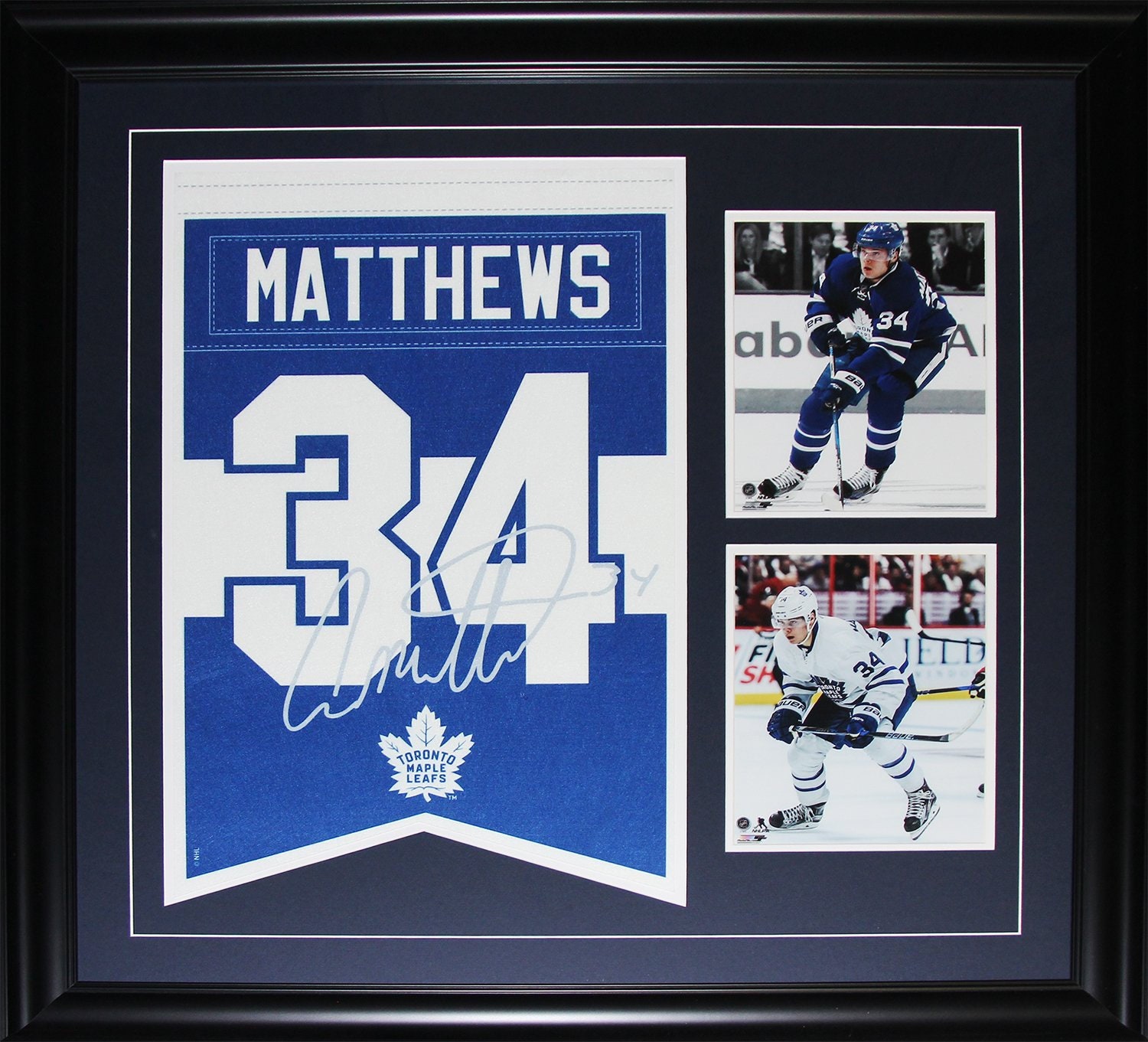 Auston Matthews Toronto Maple Leafs 34 Lazer Etched Autograph Etsy