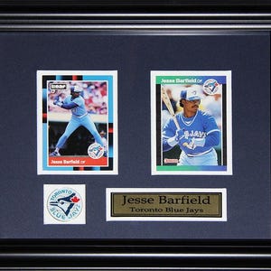 Cadre de collection de 2 cartes de baseball Jesse Barfield Blue Jays de Toronto