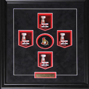 Cadre de collection de cartes Panini des Sénateurs d'Ottawa pour la coupe Stanley