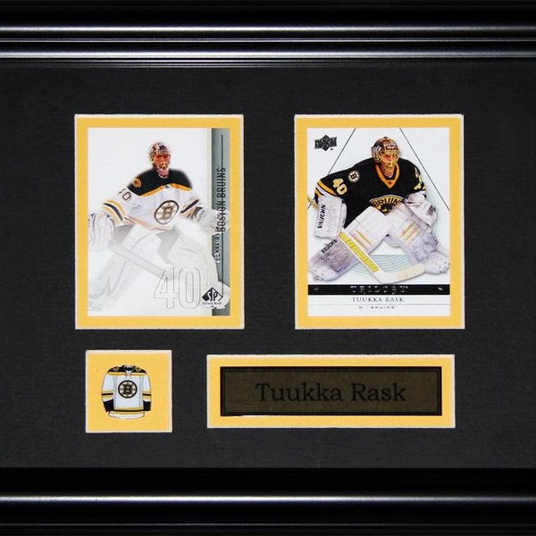 Tuukka Rask Boston Bruins 2 Card Hockey Memorabilia Collector Frame