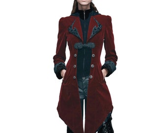 Victorian Edwardian Sherlock Holmes Theater Military Winter Steampunk Punk Coat Dress Cosplay Theater Costume