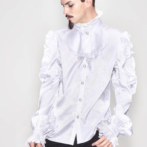 Ruffle Collar Long Sleeves Shirt - Etsy