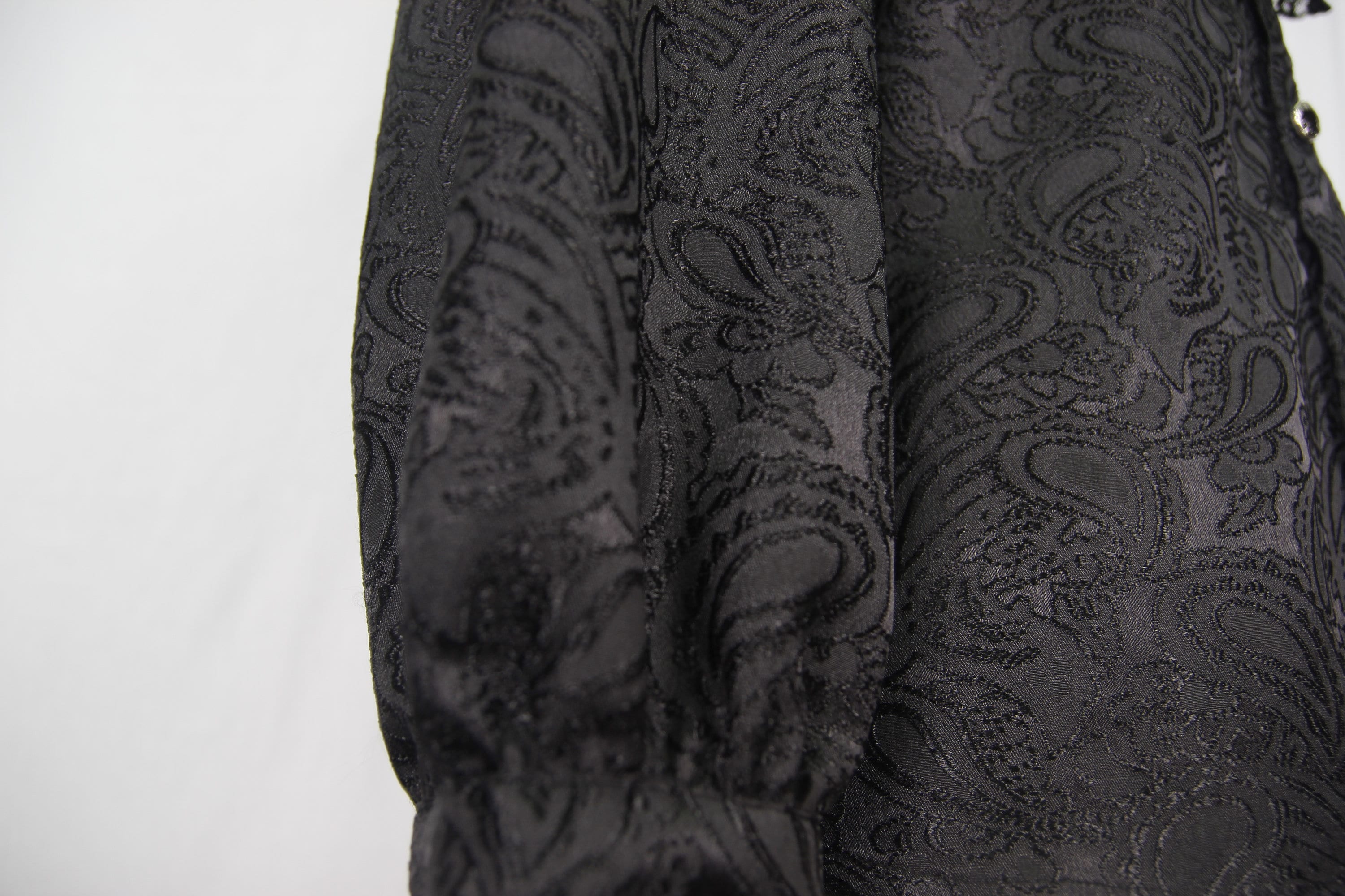 Men's Black Shirt Ruffle Collar Long Sleeve Groom Prom | Etsy