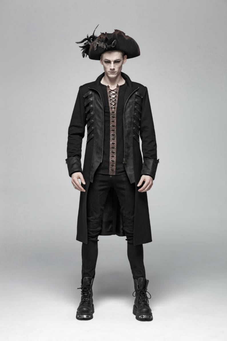 Steampunk Military Masquerade Jacket Over Coat Trench Etsy