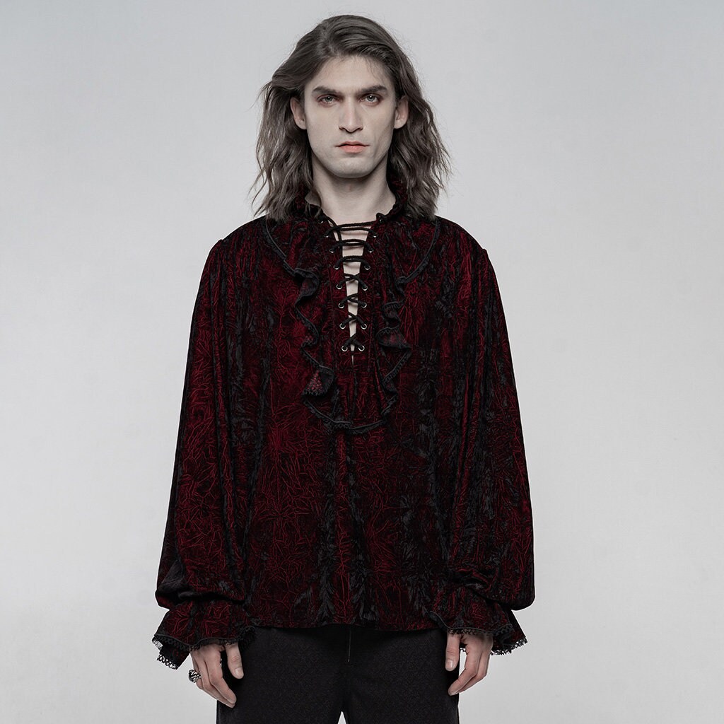 Shirt Lace Front Loose Sleeves 