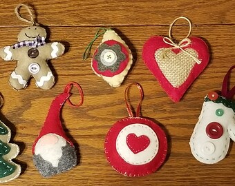 Hand Sewn Felt Ornaments