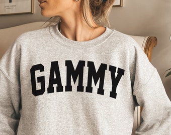 Gammy Sweatshirt, Collegiate Grandma Crewneck
