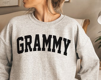 Grammy Sweatshirt: Collegiate Text Grandma Crewneck