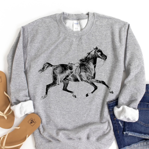 Favorite Vintage Horse Graphic Patch Sweatshirt
